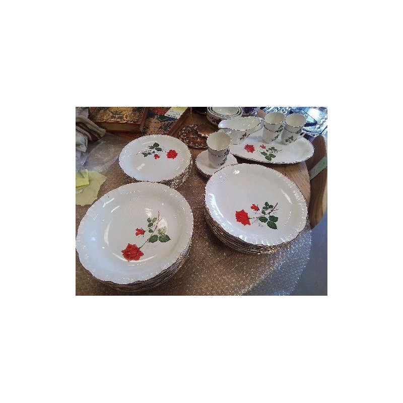 SERVICE DIGOIN SARREGUEMINES  39 PIECES ROSIER SEVIGNE