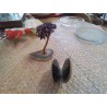 PAPILLON METAL AILES EN PIERRE D AGATHE
