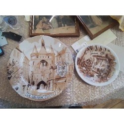  ASSIETTE DE BORDEAUX PORCELAINE DE LIMOGES REC