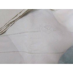 DRAP ANCIEN 2 PERSONNES AJOURE BRODE