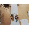 PAIRE DE BO PERCEES GRAPPES RAISIN MULTICOLORES VINTAGES