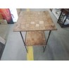 GUERIDON FF TORSADÉ CARREAUX MARQUETERIE EN L’ETAT