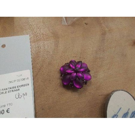 BROCHE FANTAISIE FLEUR VIOLETTE