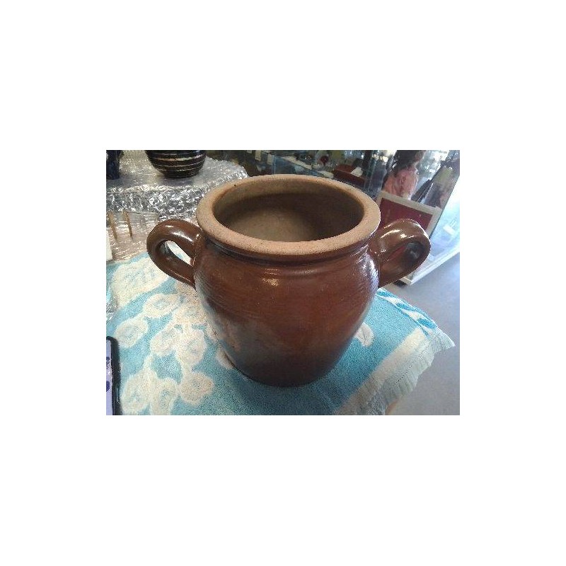 POT A GRAISSE MARRON 2 ANSES