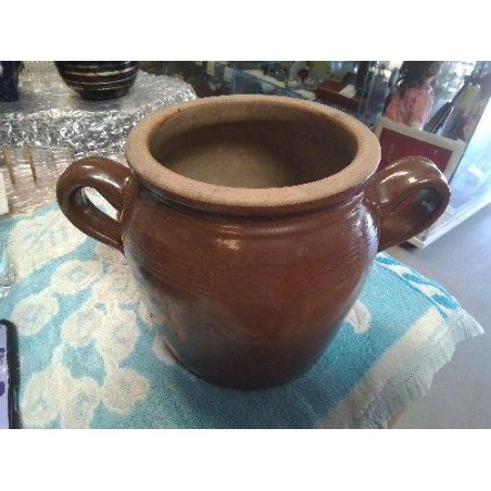 POT A GRAISSE MARRON 2 ANSES