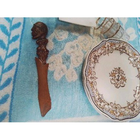 COUPE PAPIER ANCIEN BOIS SCULPTÉ