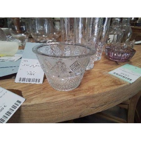 POT VINTAGE VERRE MOULÉ