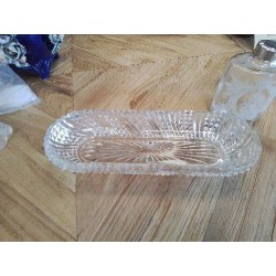 VIDE POCHE  OVALE VERRE MOULÉ  VINTAGE