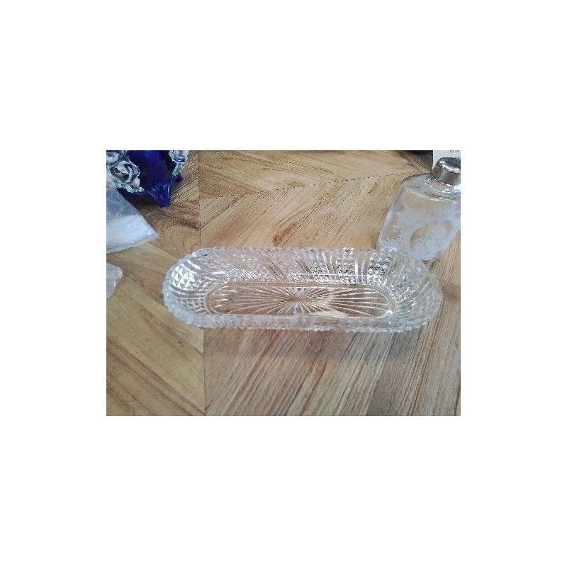 VIDE POCHE  OVALE VERRE MOULÉ  VINTAGE