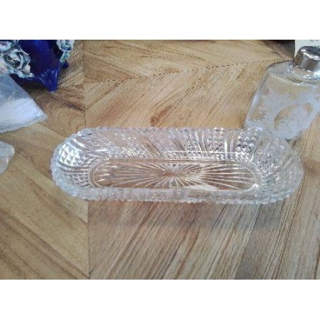 VIDE POCHE  OVALE VERRE MOULÉ  VINTAGE