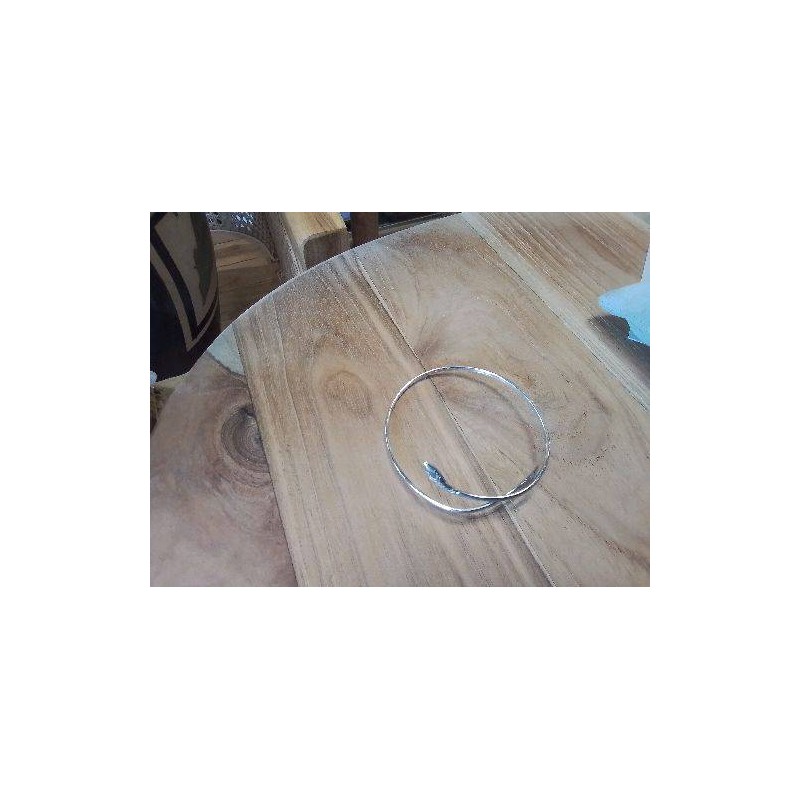 BRACELET ARGENT JONC SERPENT