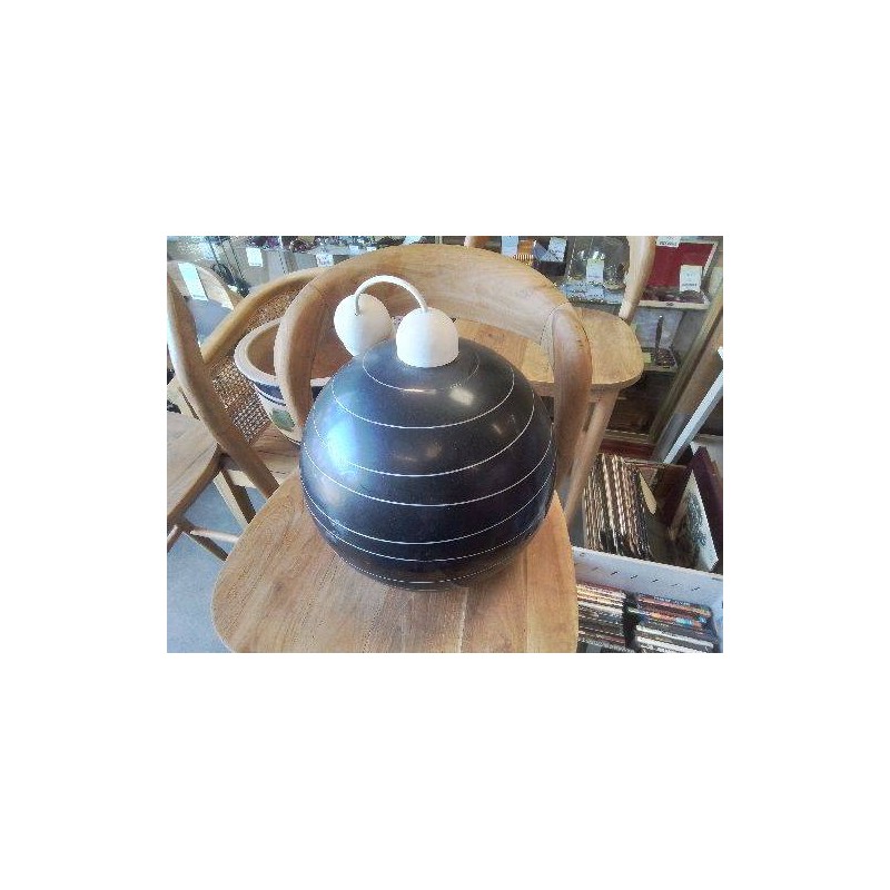 SUSPENSION BOULE VERRE NOIR BLC