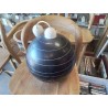 SUSPENSION BOULE VERRE NOIR BLC
