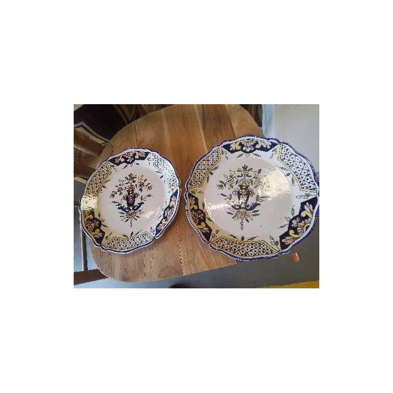 ASSIETTE ANCIENNE DÉCOR ROUEN