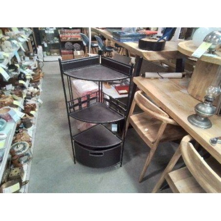 ÉTAGÈRE D ANGLE SKAI MARRON FF