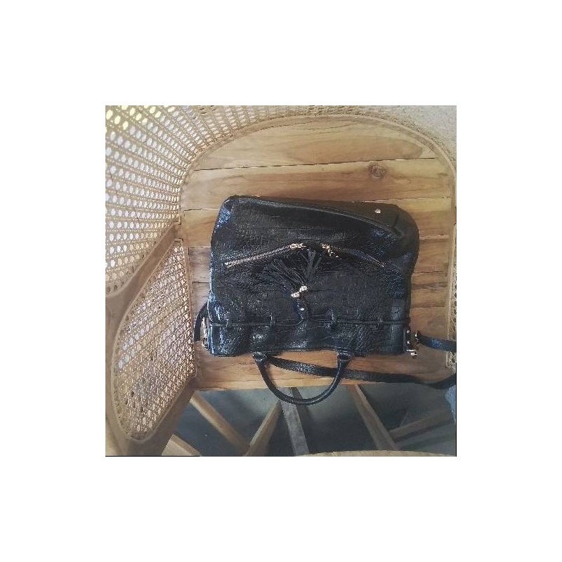 SAC LANCASTER CUIR NOIR