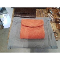 PORTE MONNAIE GUANG TONG CORAIL CROUTE DE CUIR