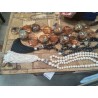 COLLIER SAUTOIR BLC FAUSSES PERLES POMPOM