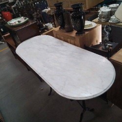 MANGE DEBOUT MARBRE OVALE 165 X 65 X 107