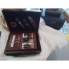 COFFRET BOIS SOMMELIER LIVRE ET ACCESSOIRES VIN