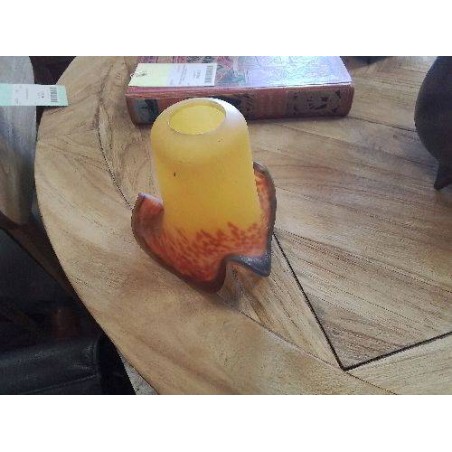 TULIPE PATE DE VERRE VIANNE JAUNE ORANGÉ