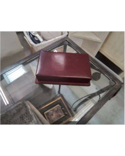 BOITE CUIR BORDEAUX 