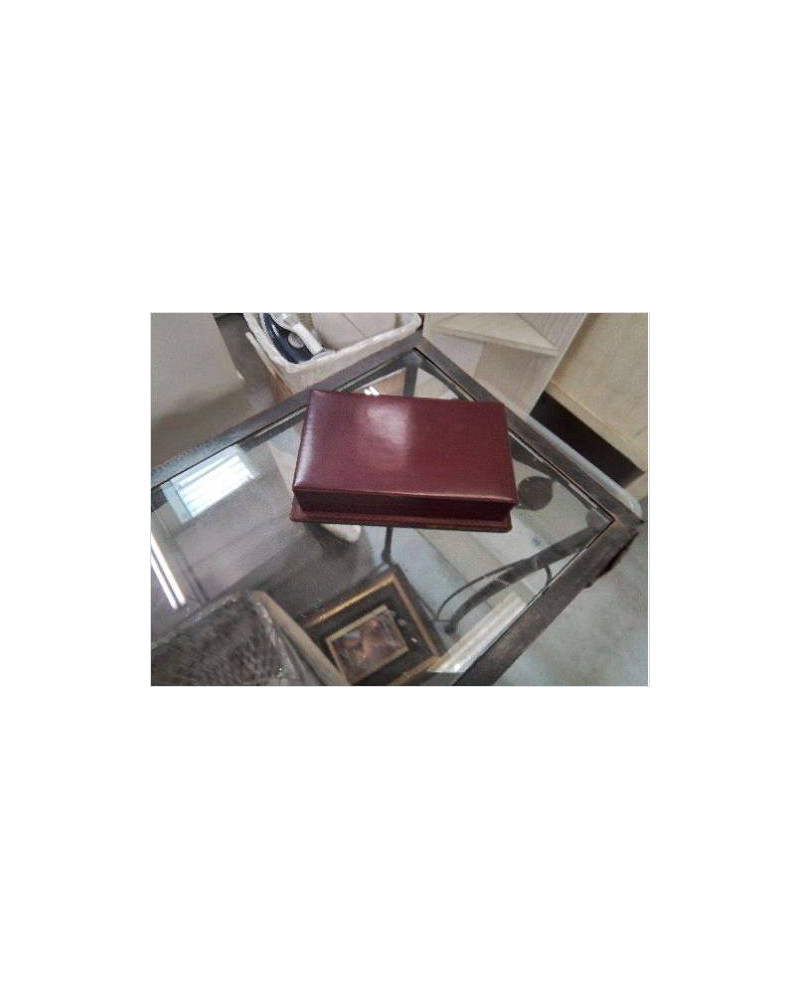 BOITE CUIR BORDEAUX 