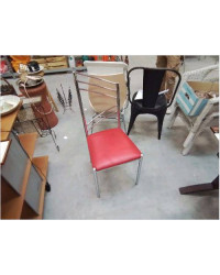 CHAISE CHROME ROUGE