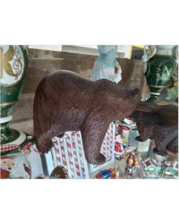 DUO OURS BOIS SCULPTÉS