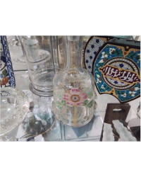 CARAFE DECOR FLORAL EMAILLE 