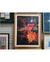 AFFICHE MODERNE T.PEREZ ENCADREE