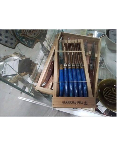 LOT 6 COUTEAUX MANCHE BLEU