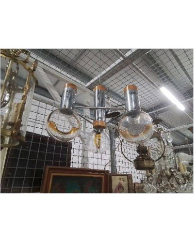 LUSTRE AN 70 CHROME BOIS...