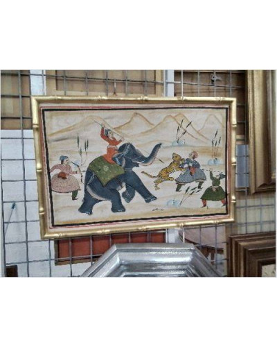 TABLEAU ÉLÉPHANT TIGRE SUR...
