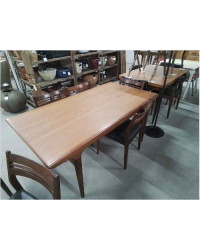 LOT 6 CHAISES TECK SCANDINAVE SKAI NOIR 