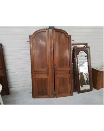 PAIRE PORTES ARMOIRE NOYER...