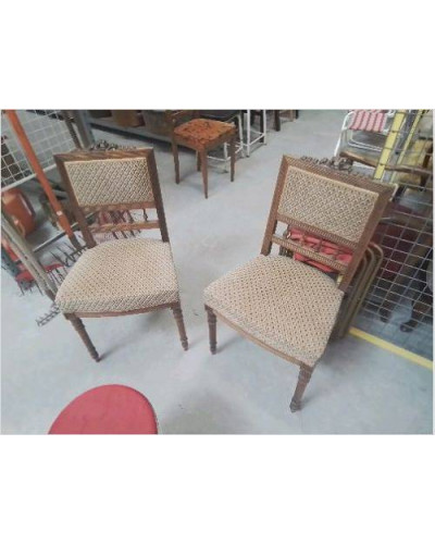 CHAISE ST LXVI VELOURS MARRON
