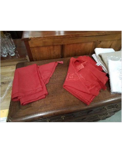 PAIRE RIDEAUX ROUGE 