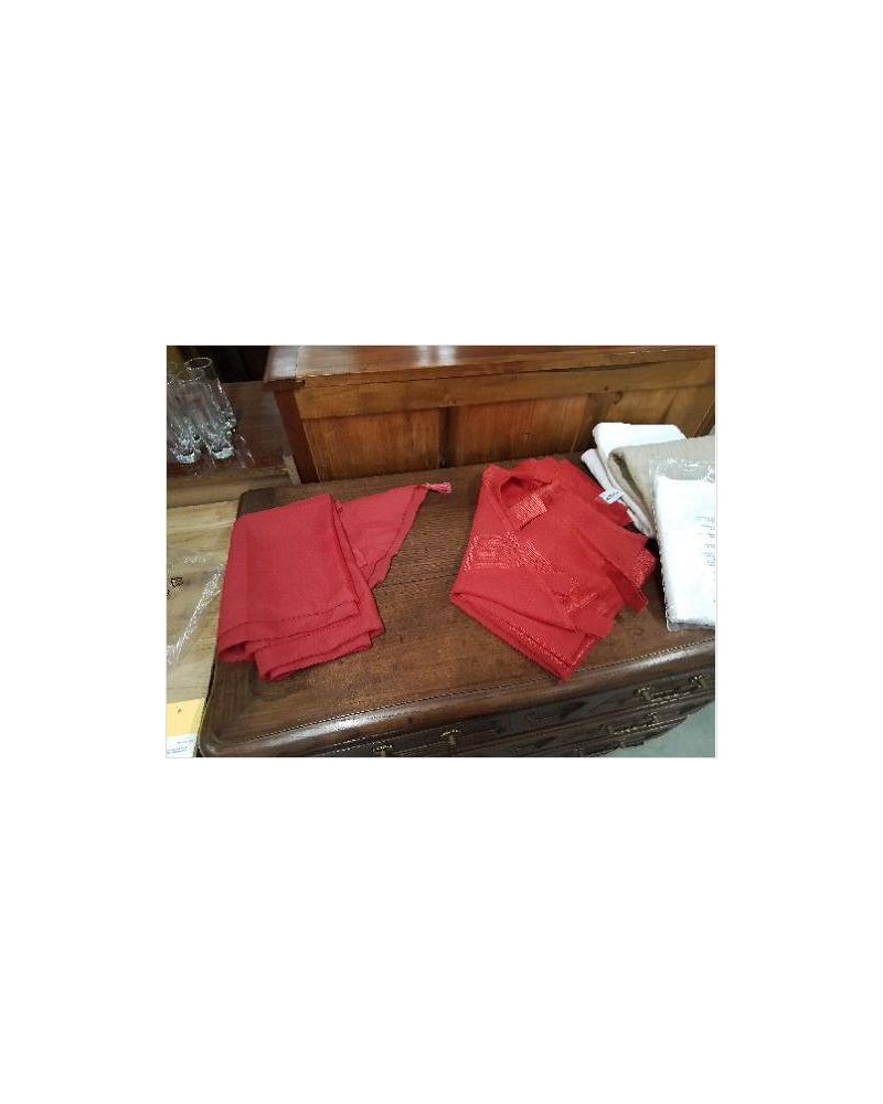 PAIRE RIDEAUX ROUGE 