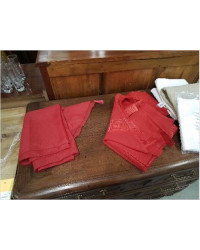 PAIRE RIDEAUX ROUGE 