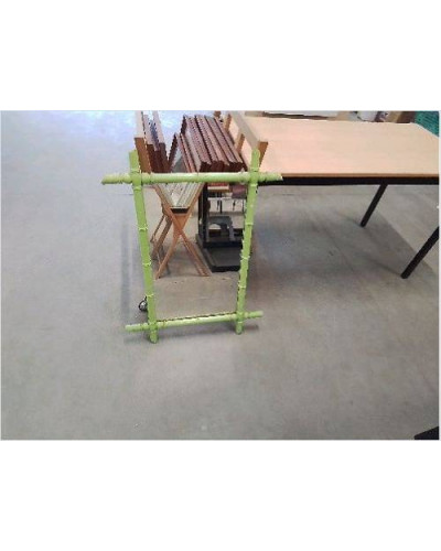 MIROIR BAMBOU VERT