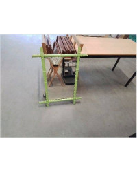 MIROIR BAMBOU VERT