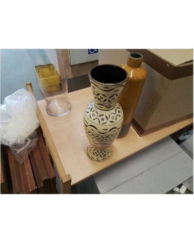 VASE CÉRAMIQUE DECOR CRAQUELÉ 