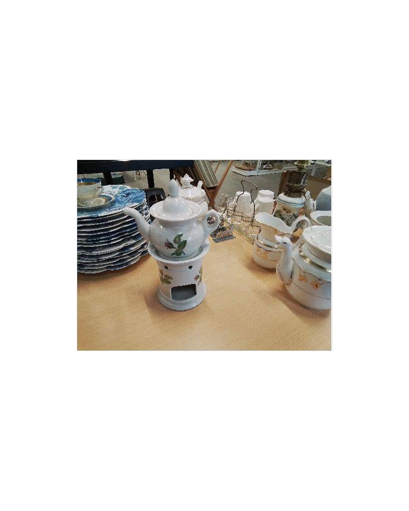TISANIERE PORCELAINE DE PARIS BOUTON DE ROSE