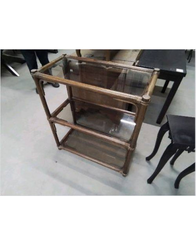 ETAGERE 3 NIV ROTIN VERRE...