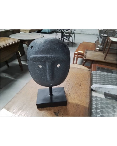 SCULPTURE VISAGE GRIS KINYAGO