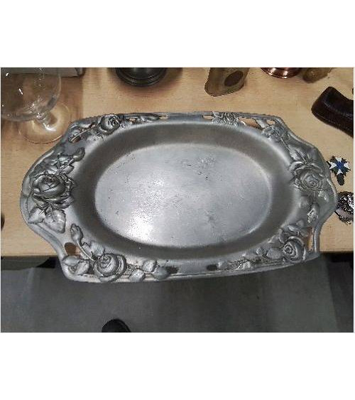 PLAT ETAIN FLEURI AJOURÉ