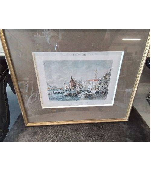 CADRE GRAVURE COLOREE VENISE