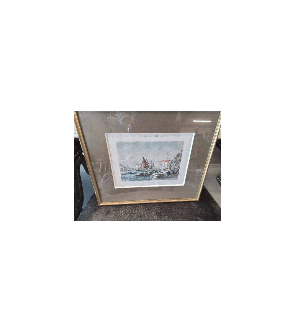 CADRE GRAVURE COLOREE VENISE