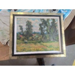 PEINTURE PAYSAGE PERSONNAGES